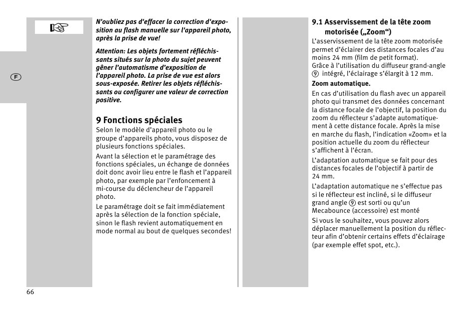 Metz MECABLITZ 52 AF-1 digital Nikon User Manual | Page 66 / 286