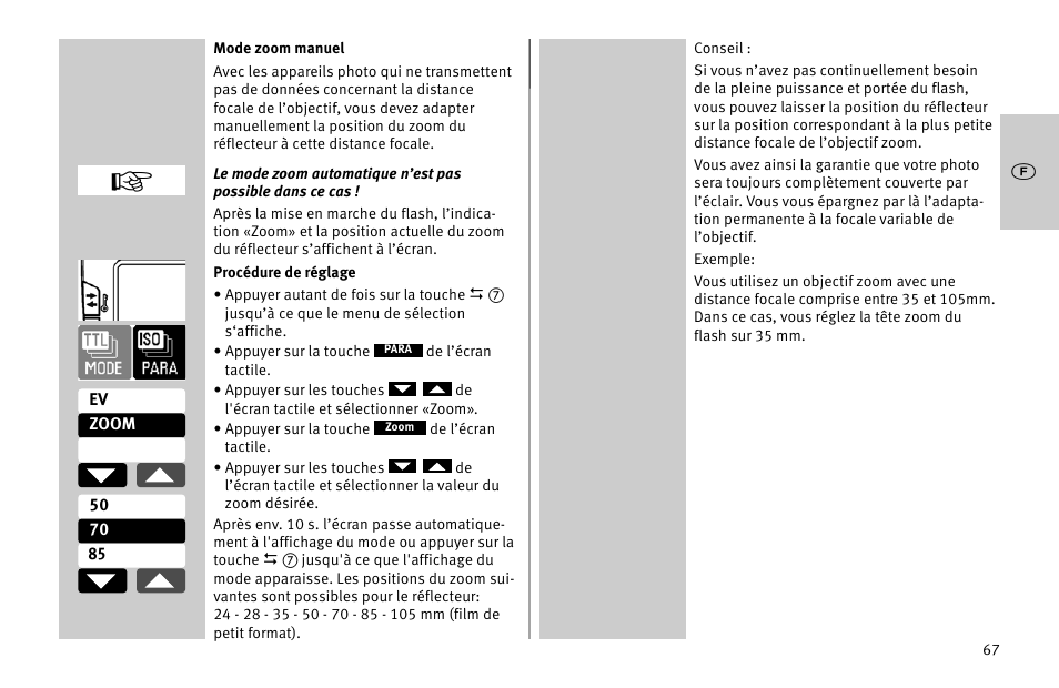 Metz MECABLITZ 52 AF-1 digital Nikon User Manual | Page 67 / 286