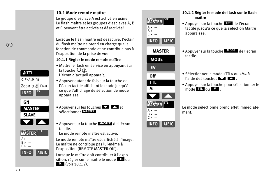 Metz MECABLITZ 52 AF-1 digital Nikon User Manual | Page 70 / 286