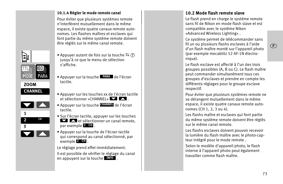 Metz MECABLITZ 52 AF-1 digital Nikon User Manual | Page 73 / 286