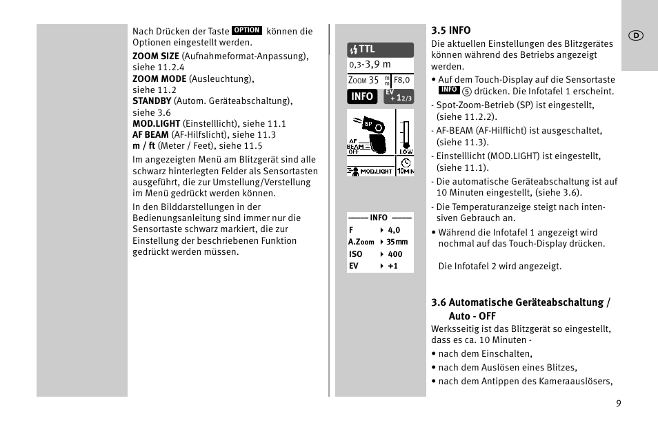 Metz MECABLITZ 52 AF-1 digital Nikon User Manual | Page 9 / 286