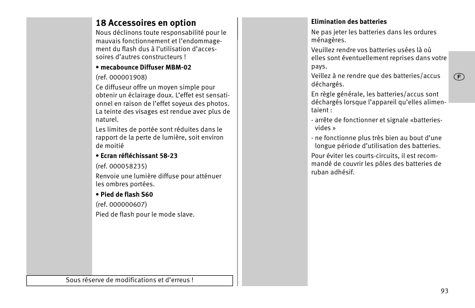 18 accessoires en option | Metz MECABLITZ 52 AF-1 digital Nikon User Manual | Page 93 / 286
