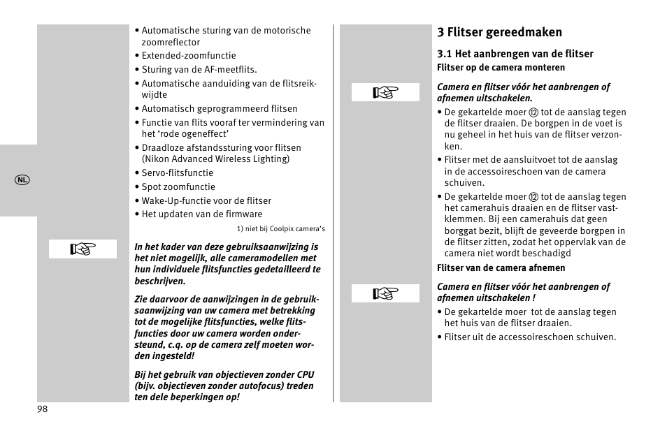 Metz MECABLITZ 52 AF-1 digital Nikon User Manual | Page 98 / 286