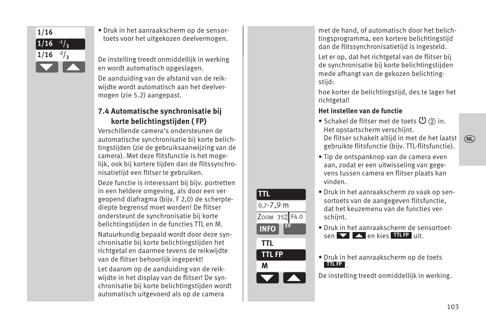 Metz MECABLITZ 52 AF-1 digital Olympus User Manual | Page 103 / 262