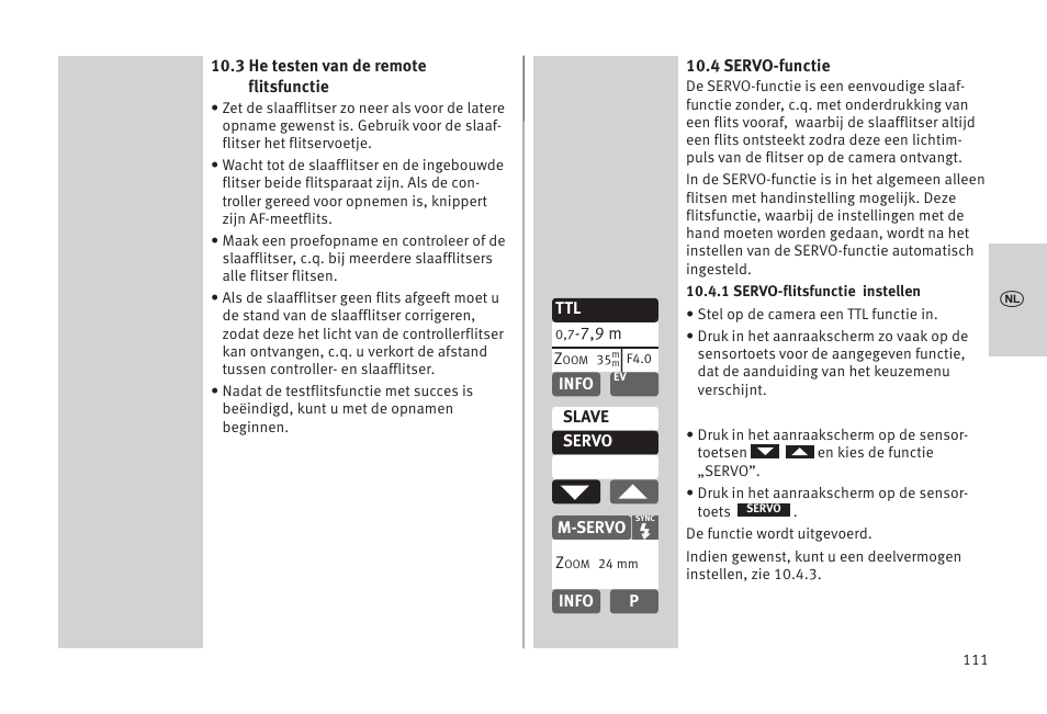 Metz MECABLITZ 52 AF-1 digital Olympus User Manual | Page 111 / 262