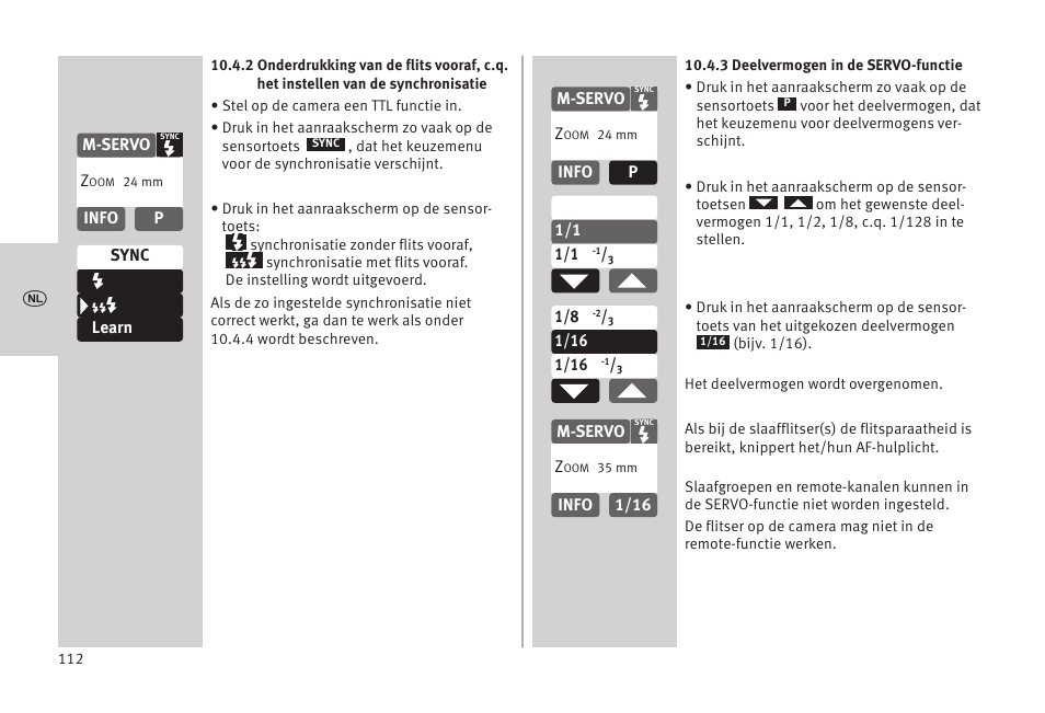 Metz MECABLITZ 52 AF-1 digital Olympus User Manual | Page 112 / 262