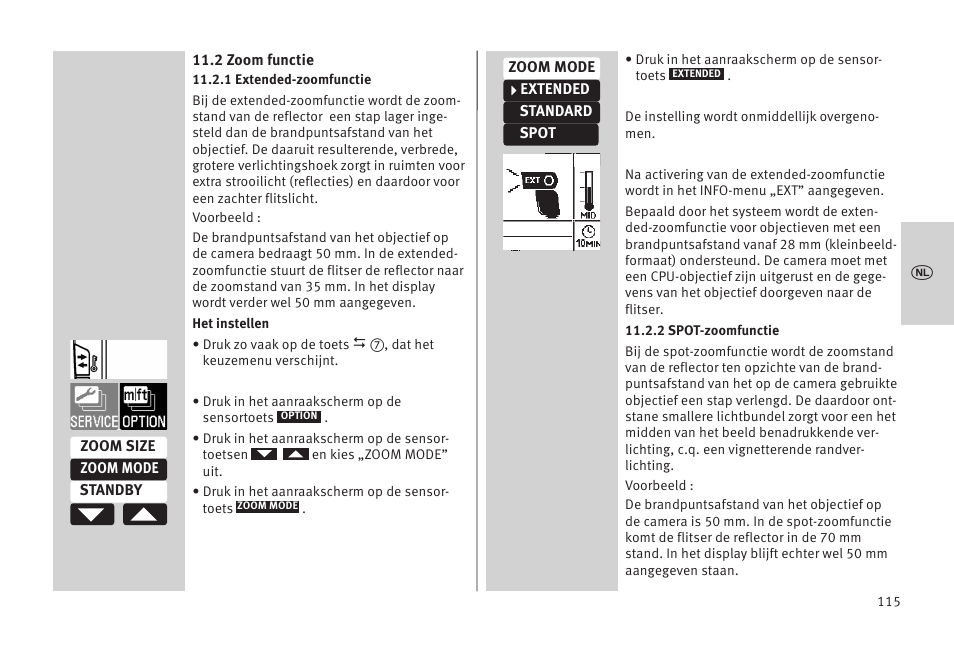 Metz MECABLITZ 52 AF-1 digital Olympus User Manual | Page 115 / 262