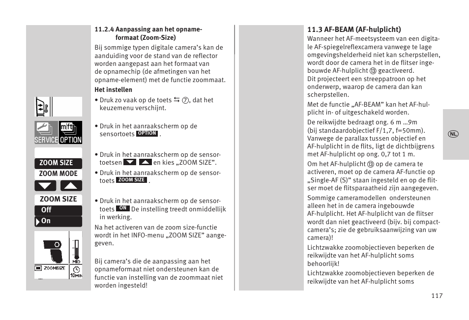 Metz MECABLITZ 52 AF-1 digital Olympus User Manual | Page 117 / 262