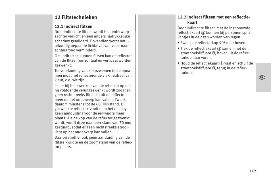 12 flitstechnieken | Metz MECABLITZ 52 AF-1 digital Olympus User Manual | Page 119 / 262