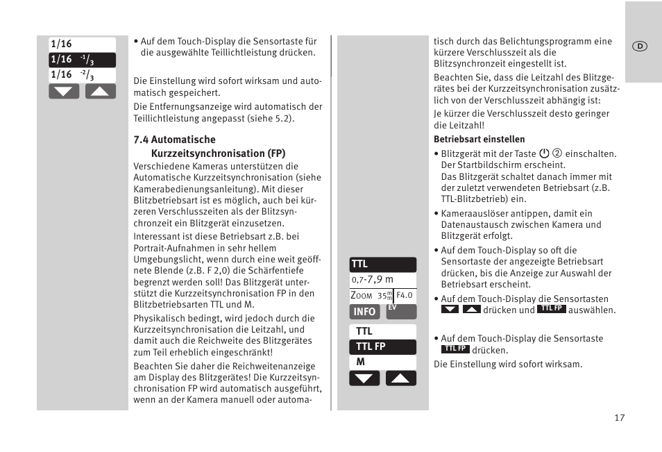 Metz MECABLITZ 52 AF-1 digital Olympus User Manual | Page 17 / 262