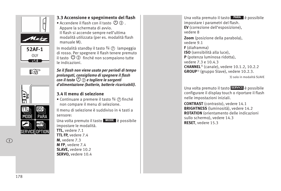 52af-1 | Metz MECABLITZ 52 AF-1 digital Olympus User Manual | Page 178 / 262