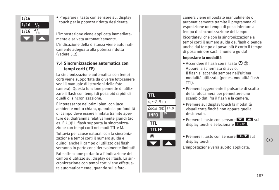 Metz MECABLITZ 52 AF-1 digital Olympus User Manual | Page 187 / 262