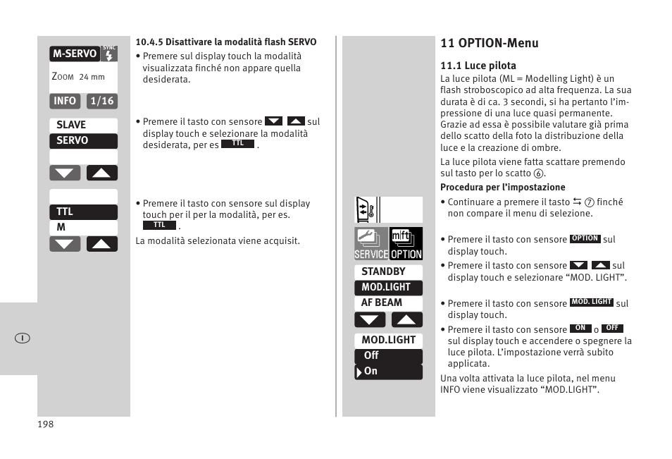 11 option-menu | Metz MECABLITZ 52 AF-1 digital Olympus User Manual | Page 198 / 262