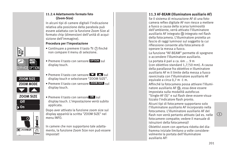 Metz MECABLITZ 52 AF-1 digital Olympus User Manual | Page 201 / 262