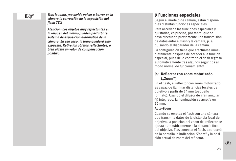 Metz MECABLITZ 52 AF-1 digital Olympus User Manual | Page 231 / 262