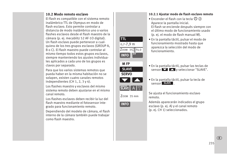 Metz MECABLITZ 52 AF-1 digital Olympus User Manual | Page 235 / 262