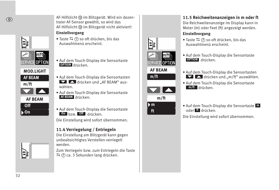 Metz MECABLITZ 52 AF-1 digital Olympus User Manual | Page 32 / 262