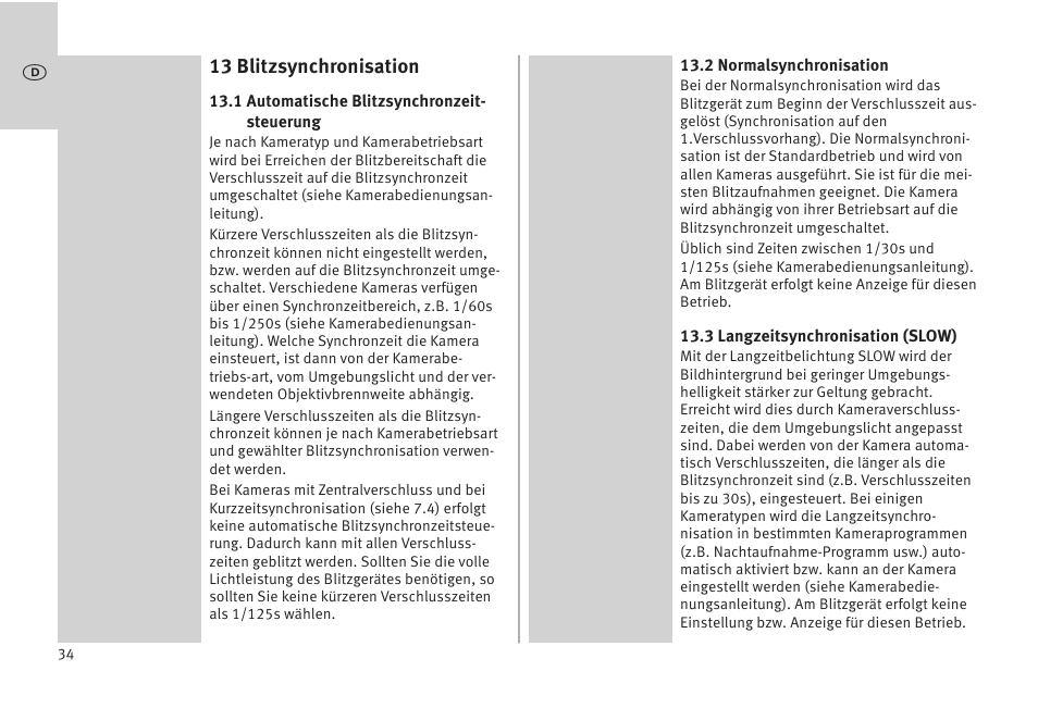 Metz MECABLITZ 52 AF-1 digital Olympus User Manual | Page 34 / 262