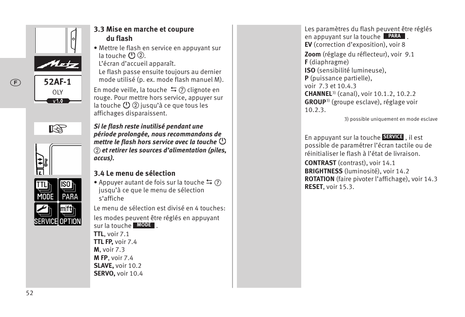 52af-1 | Metz MECABLITZ 52 AF-1 digital Olympus User Manual | Page 52 / 262