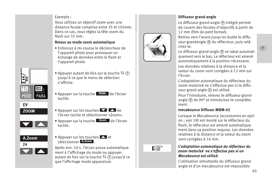Metz MECABLITZ 52 AF-1 digital Olympus User Manual | Page 65 / 262