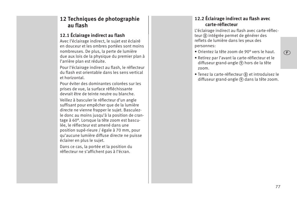 12 techniques de photographie au flash | Metz MECABLITZ 52 AF-1 digital Olympus User Manual | Page 77 / 262