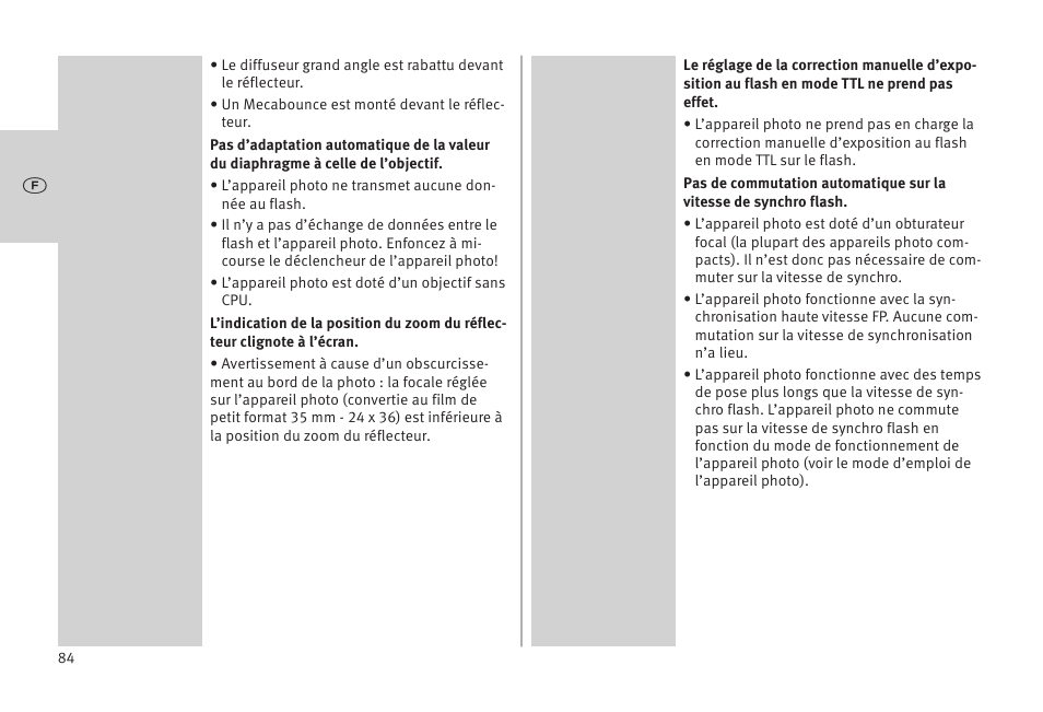 Metz MECABLITZ 52 AF-1 digital Olympus User Manual | Page 84 / 262