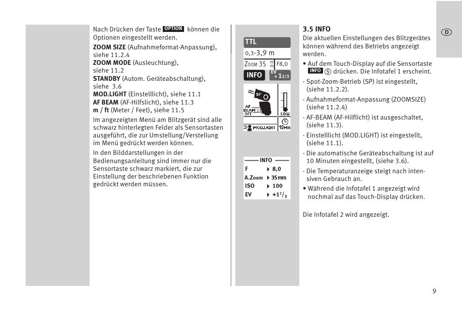 Metz MECABLITZ 52 AF-1 digital Olympus User Manual | Page 9 / 262