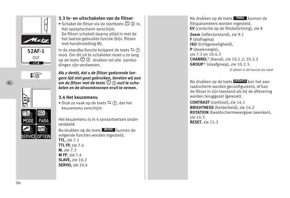 52af-1 | Metz MECABLITZ 52 AF-1 digital Olympus User Manual | Page 94 / 262
