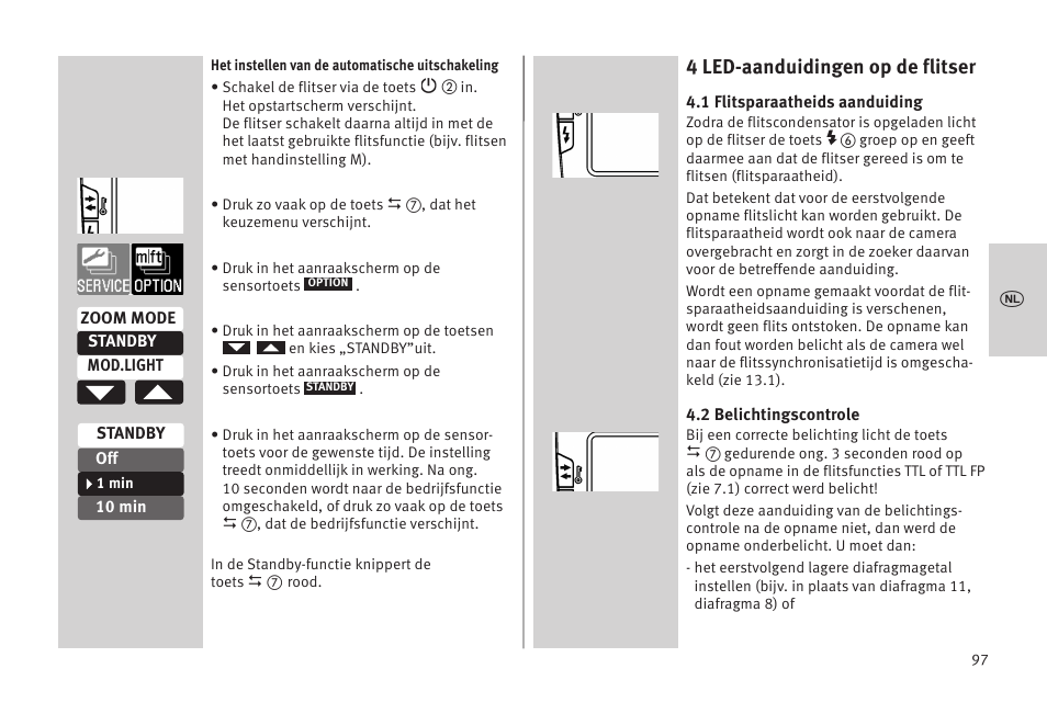 4 led-aanduidingen op de flitser | Metz MECABLITZ 52 AF-1 digital Olympus User Manual | Page 97 / 262