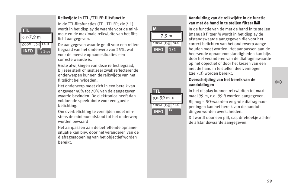 Metz MECABLITZ 52 AF-1 digital Olympus User Manual | Page 99 / 262