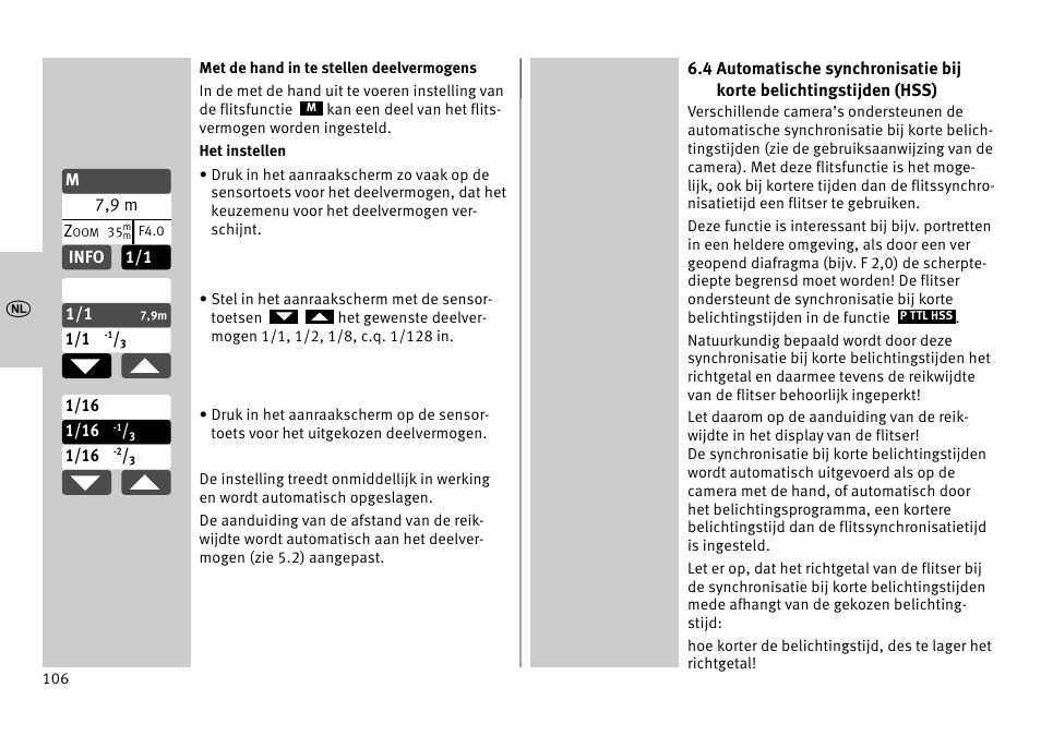 Metz MECABLITZ 52 AF-1 digital Pentax User Manual | Page 106 / 278