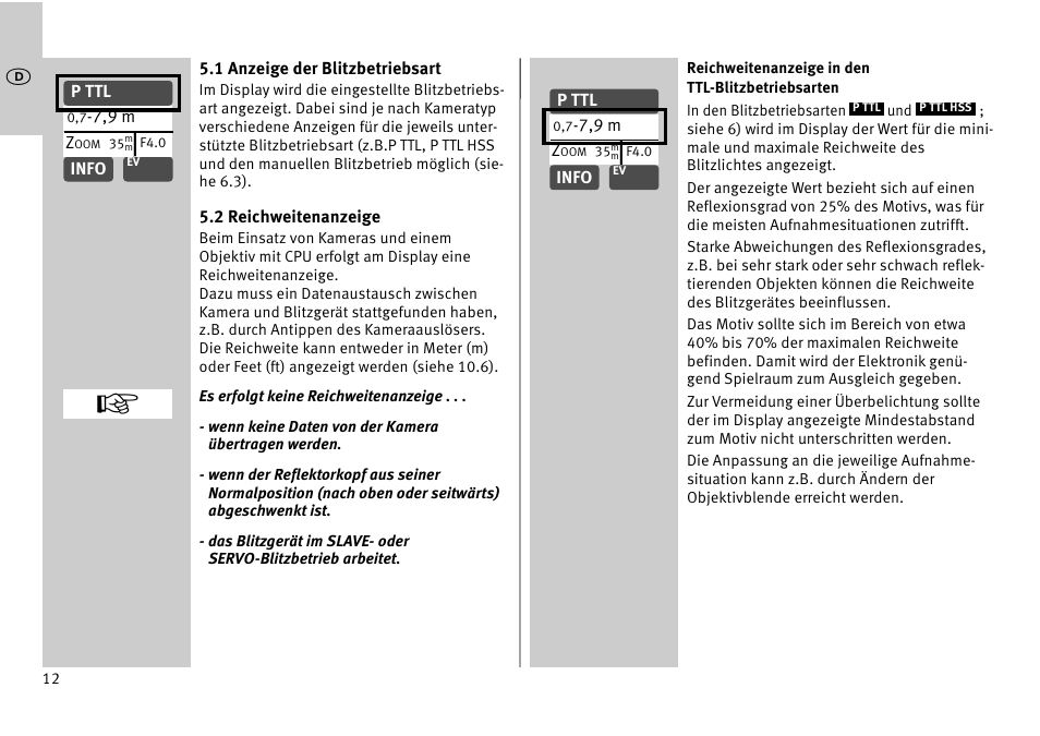 Metz MECABLITZ 52 AF-1 digital Pentax User Manual | Page 12 / 278