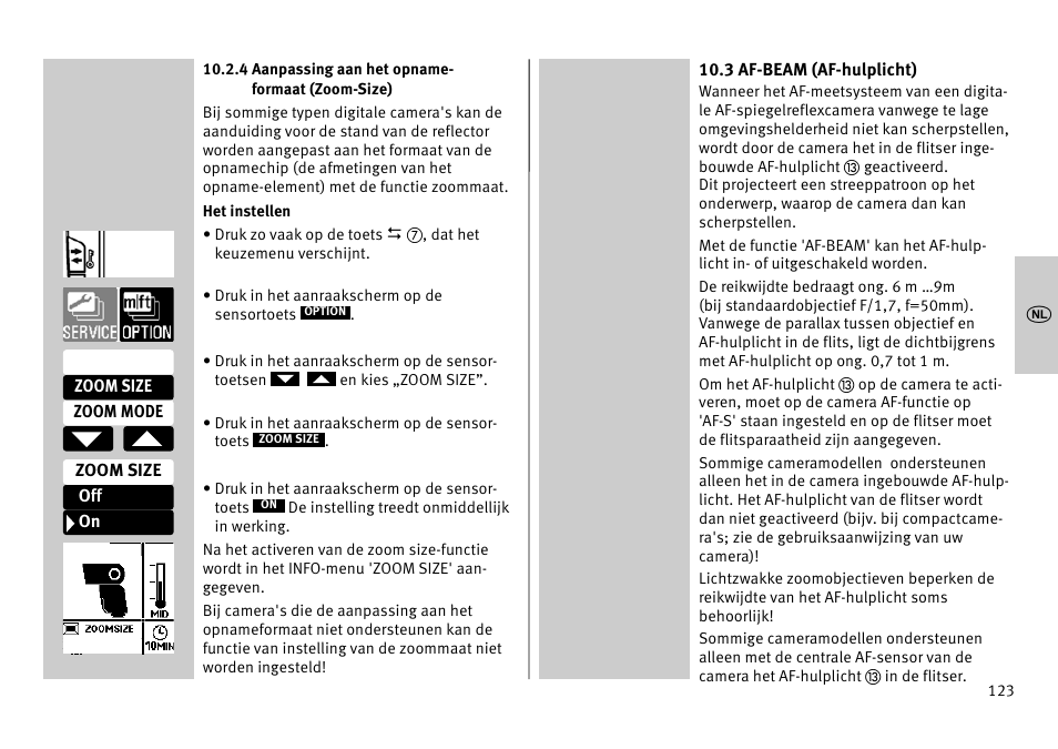 Metz MECABLITZ 52 AF-1 digital Pentax User Manual | Page 123 / 278