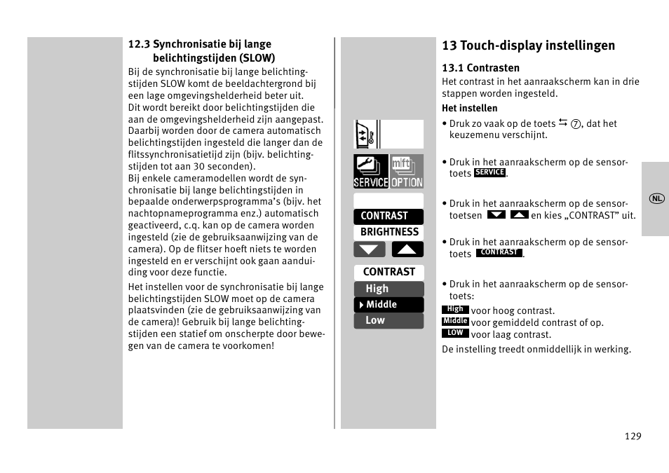 13 touch-display instellingen | Metz MECABLITZ 52 AF-1 digital Pentax User Manual | Page 129 / 278
