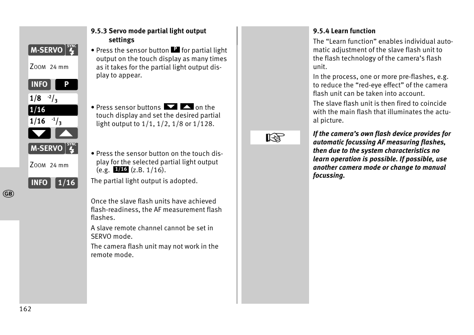 Metz MECABLITZ 52 AF-1 digital Pentax User Manual | Page 162 / 278