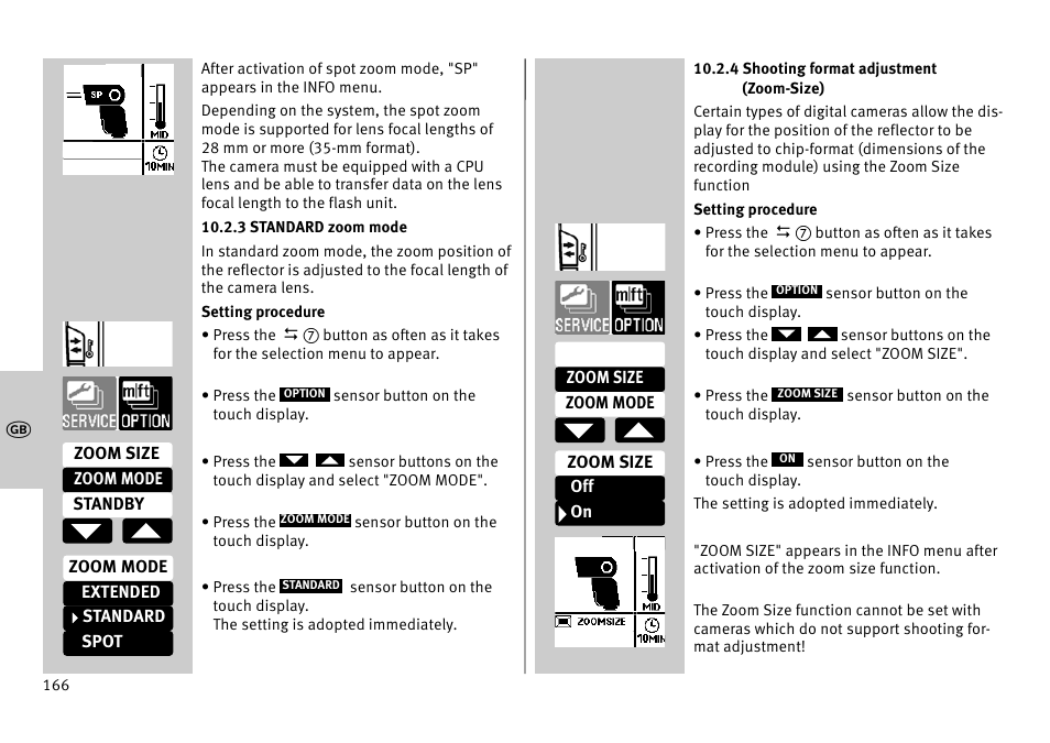 Metz MECABLITZ 52 AF-1 digital Pentax User Manual | Page 166 / 278