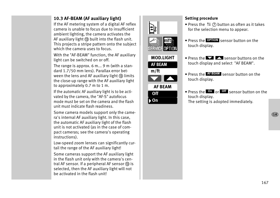 Metz MECABLITZ 52 AF-1 digital Pentax User Manual | Page 167 / 278