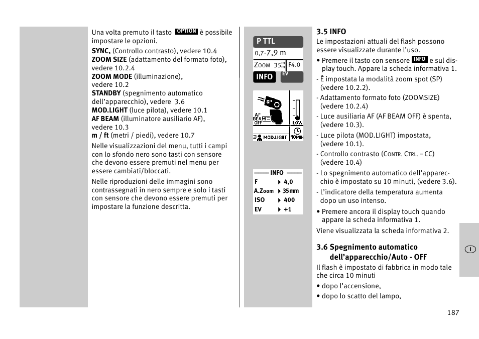 Metz MECABLITZ 52 AF-1 digital Pentax User Manual | Page 187 / 278