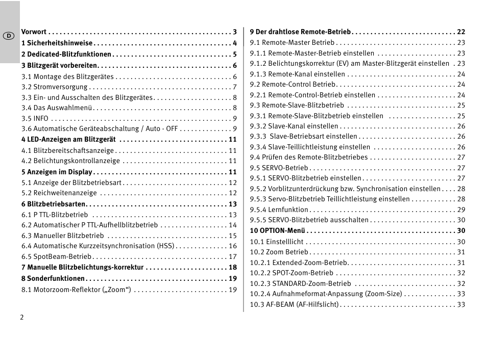 Metz MECABLITZ 52 AF-1 digital Pentax User Manual | Page 2 / 278