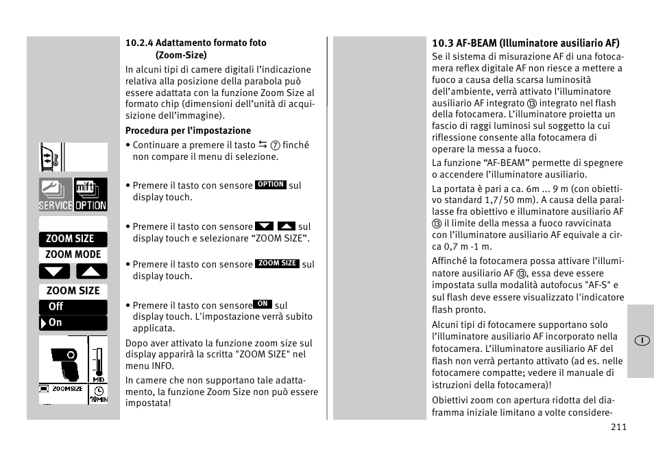 Metz MECABLITZ 52 AF-1 digital Pentax User Manual | Page 211 / 278