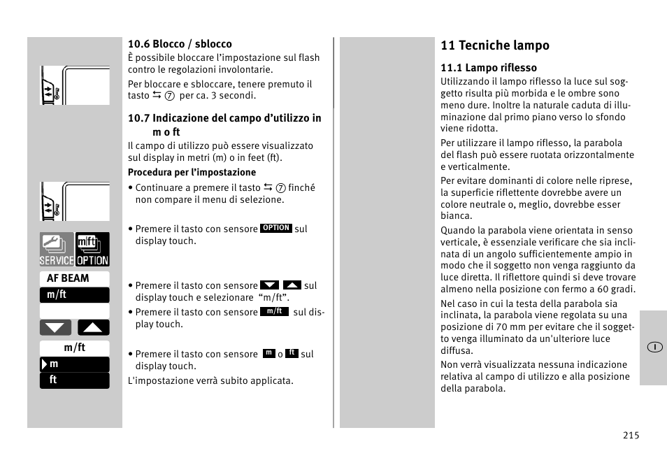 11 tecniche lampo | Metz MECABLITZ 52 AF-1 digital Pentax User Manual | Page 215 / 278