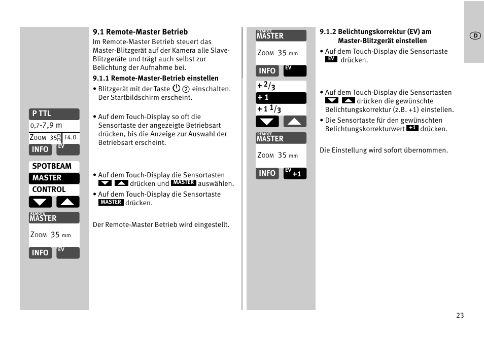 Metz MECABLITZ 52 AF-1 digital Pentax User Manual | Page 23 / 278