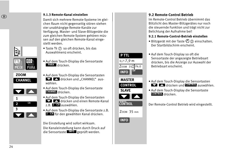 Metz MECABLITZ 52 AF-1 digital Pentax User Manual | Page 24 / 278