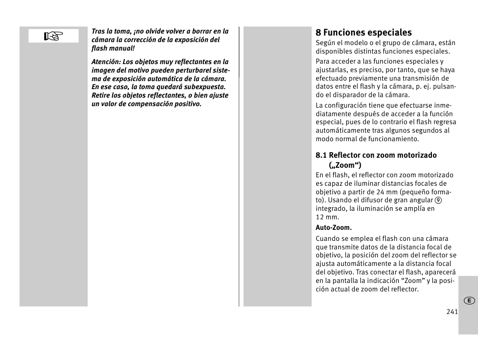 Metz MECABLITZ 52 AF-1 digital Pentax User Manual | Page 241 / 278