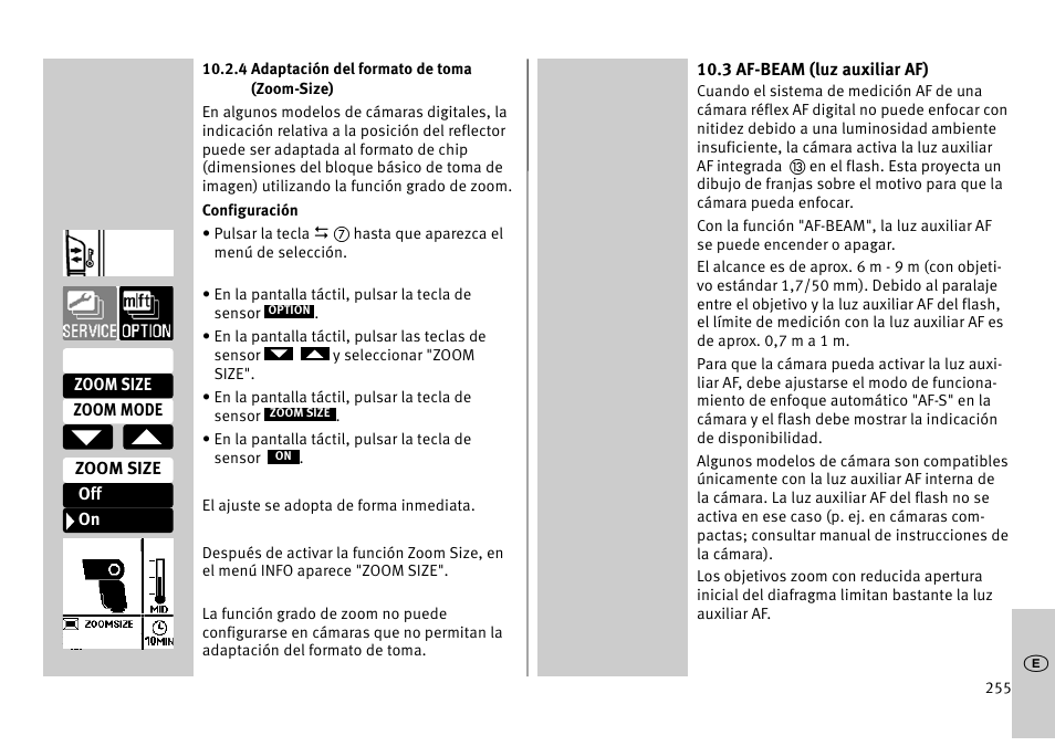 Metz MECABLITZ 52 AF-1 digital Pentax User Manual | Page 255 / 278