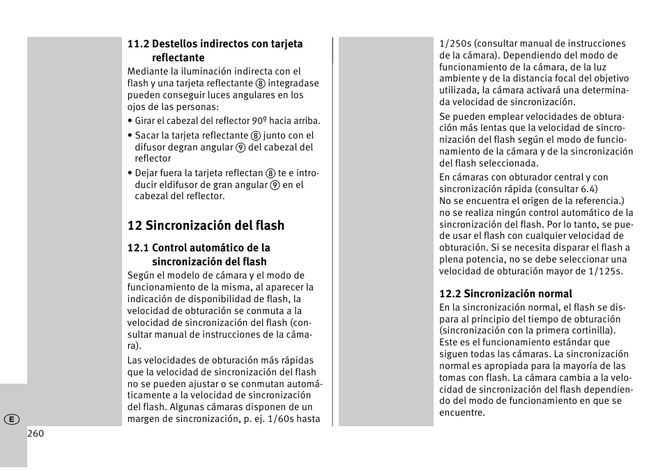12 sincronización del flash | Metz MECABLITZ 52 AF-1 digital Pentax User Manual | Page 260 / 278
