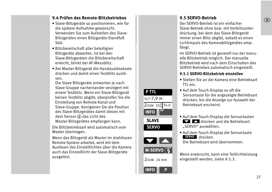 Metz MECABLITZ 52 AF-1 digital Pentax User Manual | Page 27 / 278