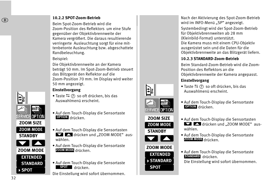 Metz MECABLITZ 52 AF-1 digital Pentax User Manual | Page 32 / 278