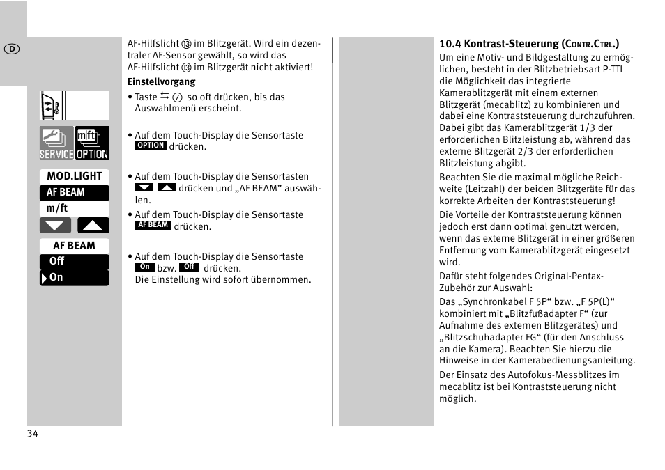 Metz MECABLITZ 52 AF-1 digital Pentax User Manual | Page 34 / 278