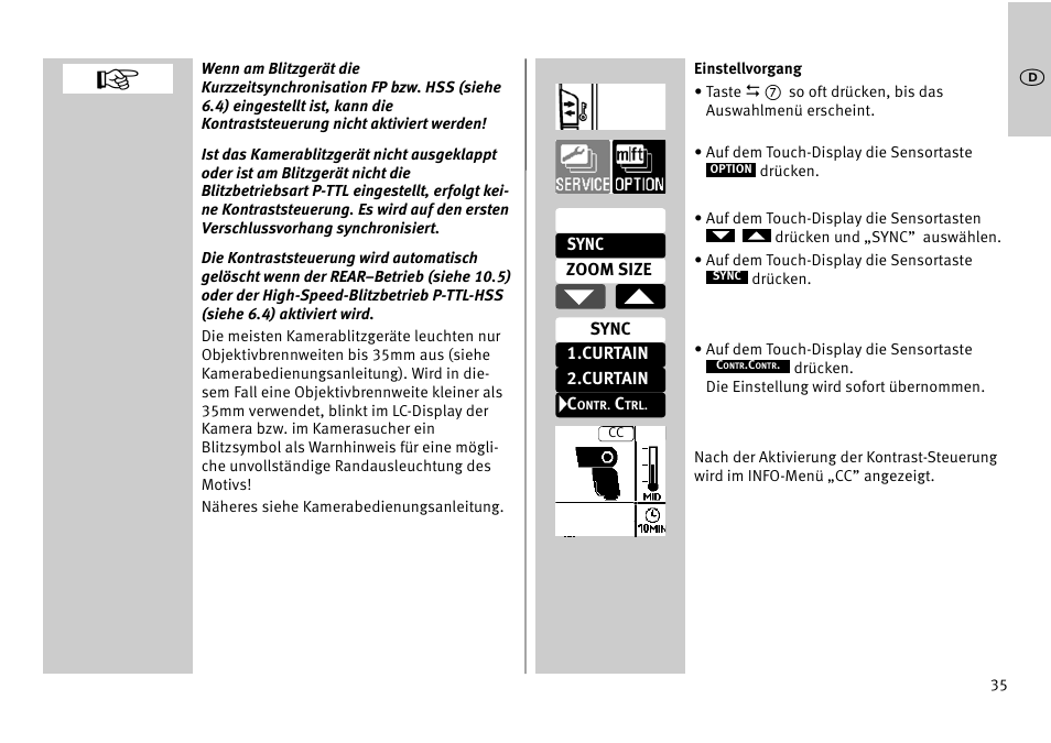 Metz MECABLITZ 52 AF-1 digital Pentax User Manual | Page 35 / 278